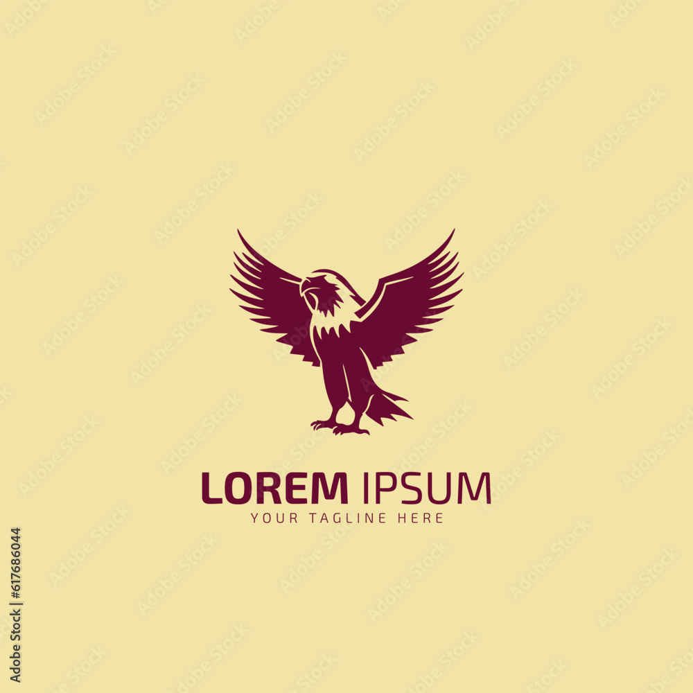 Eagle flying Logo Vector bird design template Stock Vector | Adobe Stock