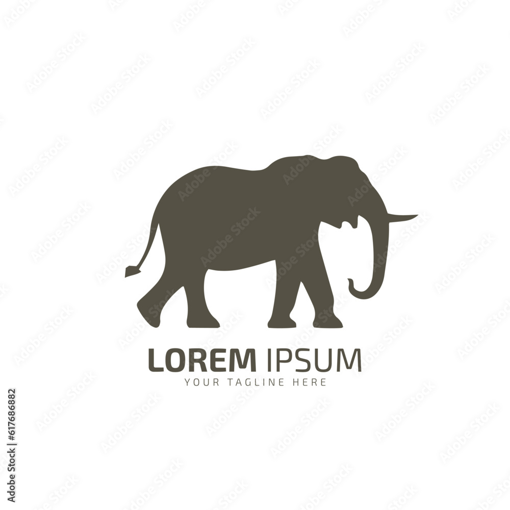 Elephant logo icon Elephant silhouette Elephant isolated vector illustration design
