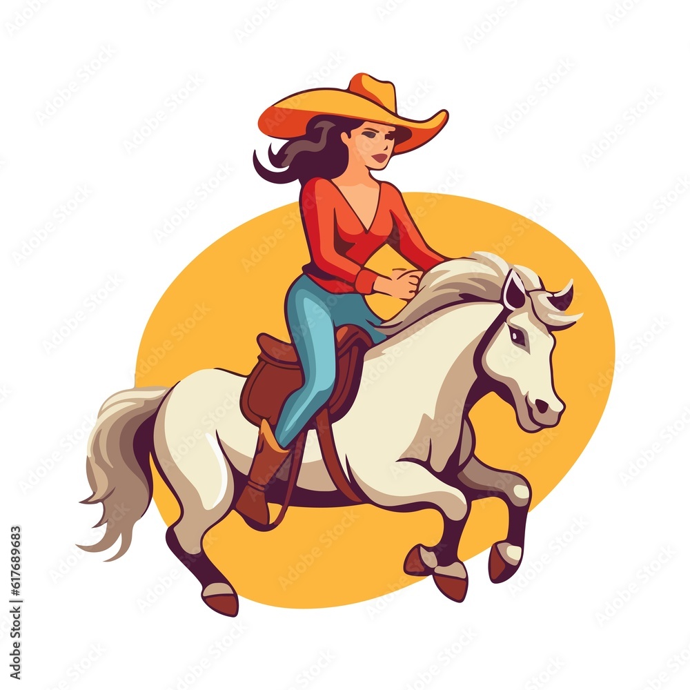 Cowboy rodeo ride bull western illustration Cowboy rodeo ride bull western illustration