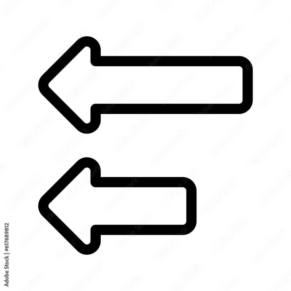 Left Arrows Icon Vector Symbol Design Illustration Left Arrows Icon Vector Symbol Design Illustration