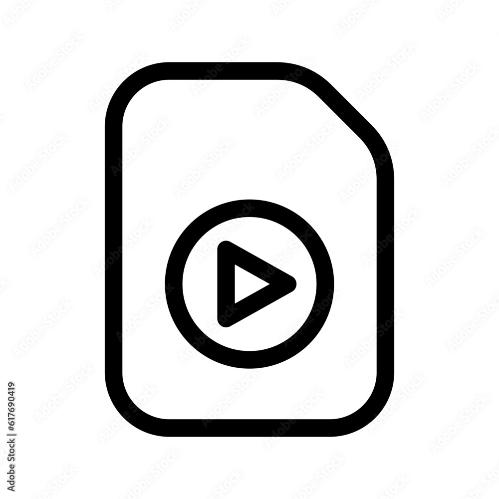 Video File Icon Vector Symbol Design Illustration Video File Icon Vector Symbol Design Illustration