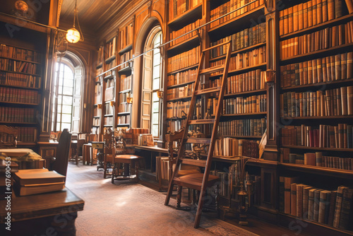 a close-up shot of a library