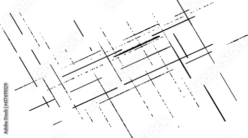 Obraz Distressed black sketches line texture. Distress Overlay Texture. White background on sketches texture.	