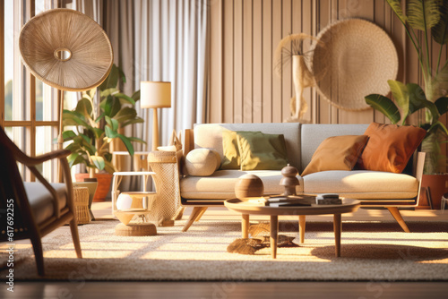 a close-up shot of a living room with sweet cute color