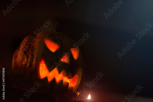 Halloween Pumpkin In The Dark