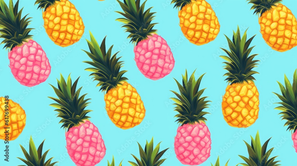 Hand drawn abstract cute fruits and flowers pattern. Collage playful contemporary print. Fashionable template for design.--ar 16:9 Hand drawn abstract cute fruits and flowers pattern. Collage playful contemporary print. Fashionable template for design.--ar 16:9
