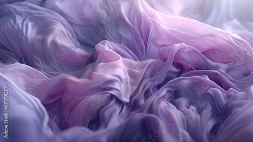 Purple Textile Flow Abstraction. Generative AI 