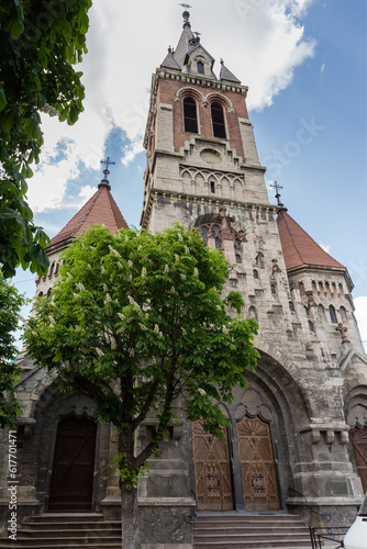 Old Roman catholic Saint Stanislaus church in Chortkiv city, Ukraine