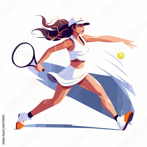 Serving Ace: Tennis in Vector Cartoon Style