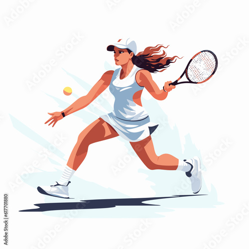 Serving Ace: Tennis in Vector Cartoon Style