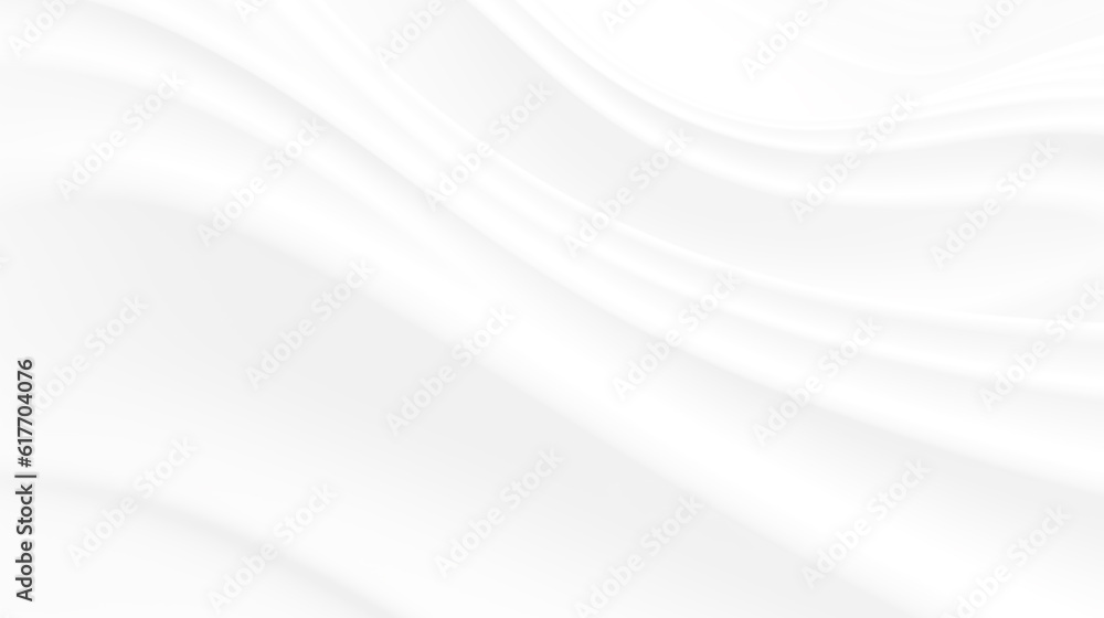 Abstract white gray satin texture background. White silver fabric silk panorama background. Beautiful soft blur white pattern natural wave texture background. Abstract white gray satin texture background. White silver fabric silk panorama background. Beautiful soft blur white pattern natural wave texture background.
