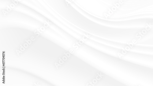 Wallpaper Mural Abstract white gray satin texture background. White silver fabric silk panorama background. Beautiful soft blur white pattern natural wave texture background. Torontodigital.ca