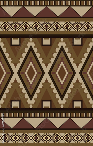 Carpet design, tribal geometric pattern, Arabic gulf pattern texture - or Sadu