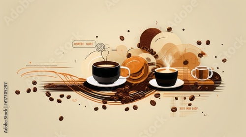 abstract creative set with coffee background, coffee background, abstract coffee background, abstract coffee poster, coffee bean background, landscape