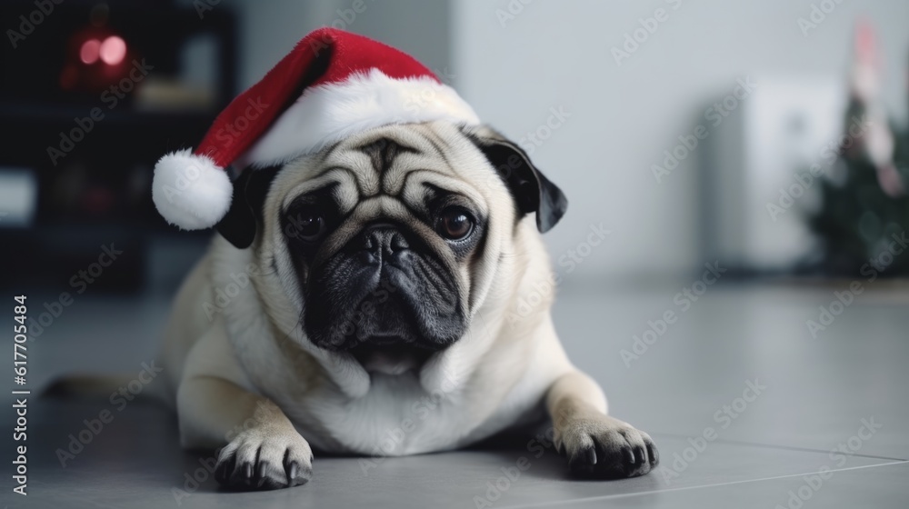 The Woofy Claus: Dog in a Santa Hat Brings Gifts and Joy to Every Home
