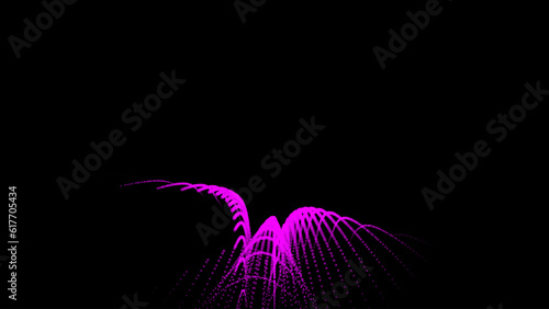 Groups of explosions and bursts of energy. Scattering galaxies, universes and stars. Gravitation curves of trajectories. Sea of information. Net point forms space power fabric. Light receding surface