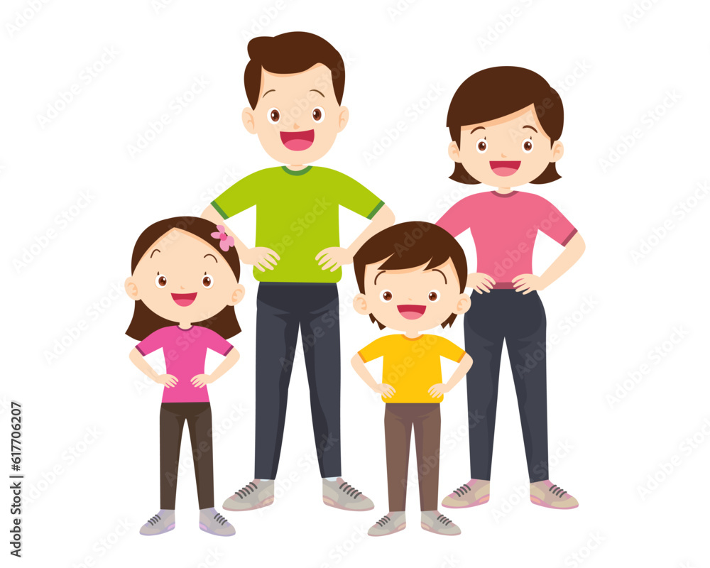 Happy Family Sport Activity. Mother, Father and Kid Doing Morning Exercising at Home Happy Family Sport Activity. Mother, Father and Kid Doing Morning Exercising at Home
