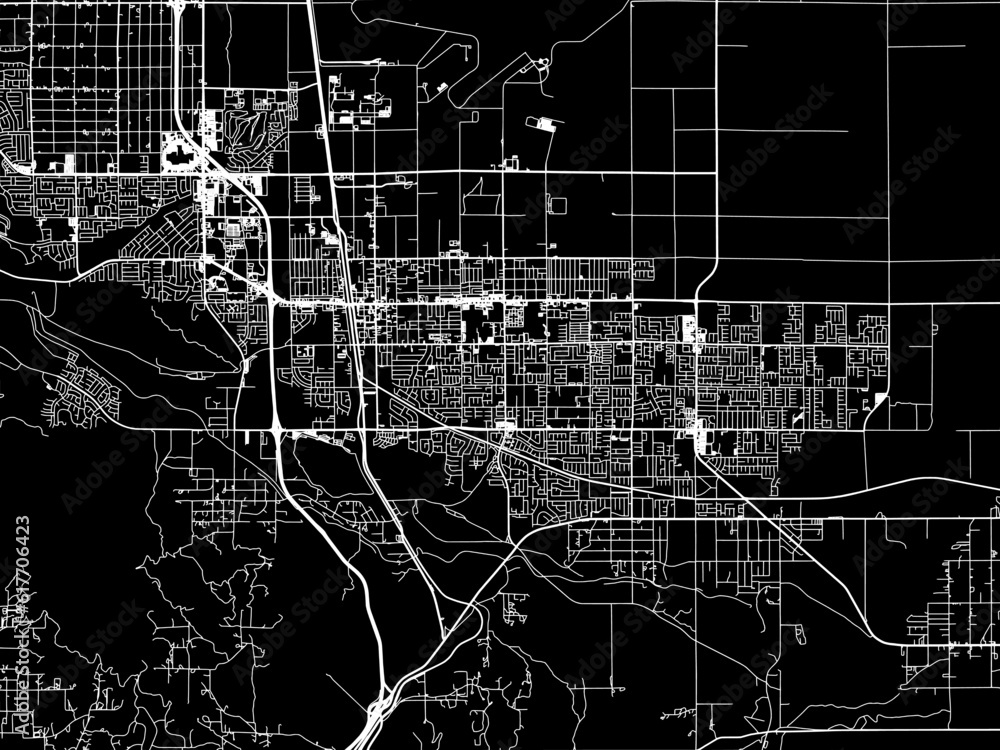 Vector road map of the city of Palmdale California in the United States of America with white roads on a black background. Vector road map of the city of Palmdale California in the United States of America with white roads on a black background.
