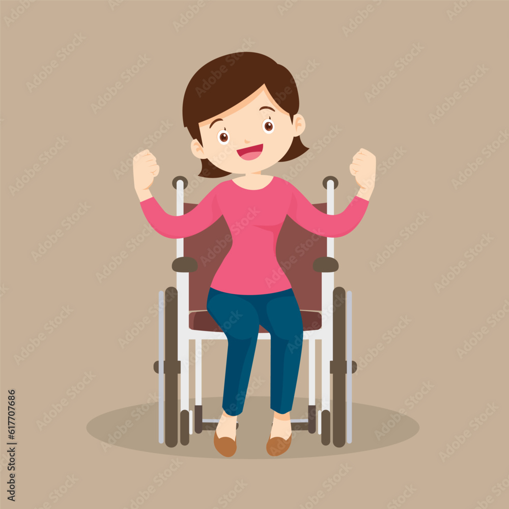 Woman is sitting in a wheelchair.female patient in wheelchair Woman is sitting in a wheelchair.female patient in wheelchair