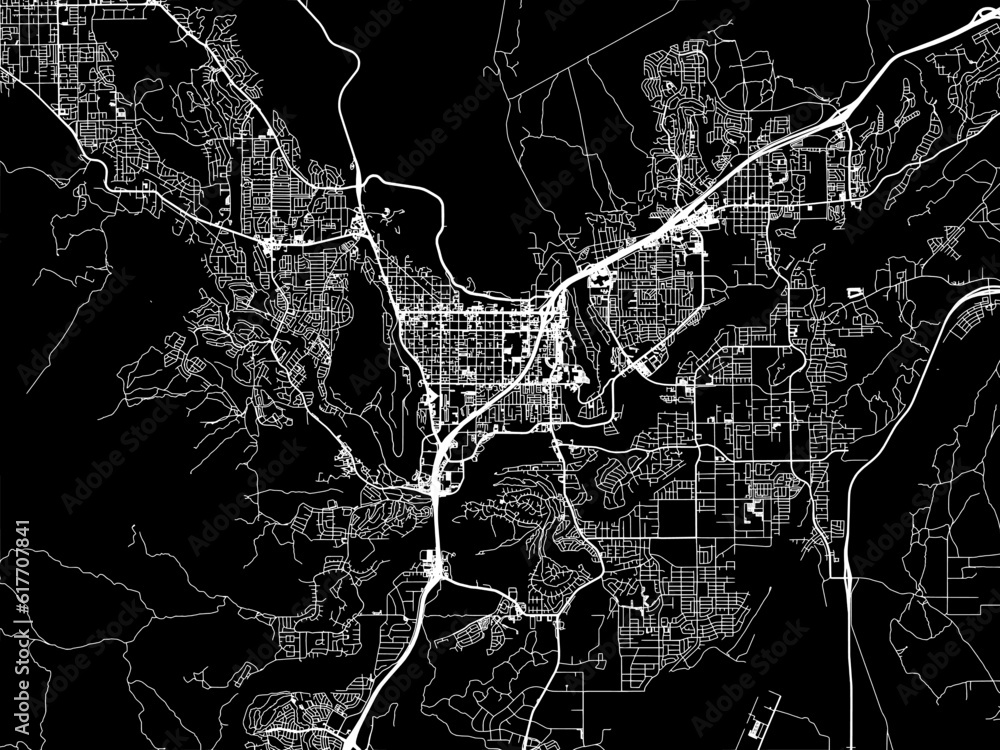 Vector road map of the city of St. George Utah in the United States of ...