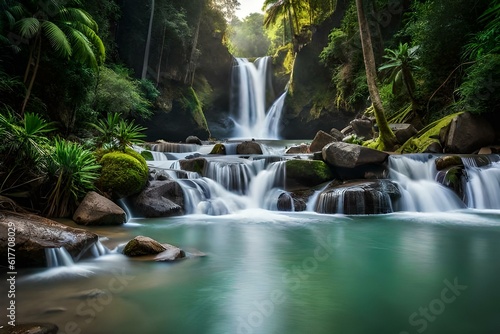 waterfall in the jungle © Arslan