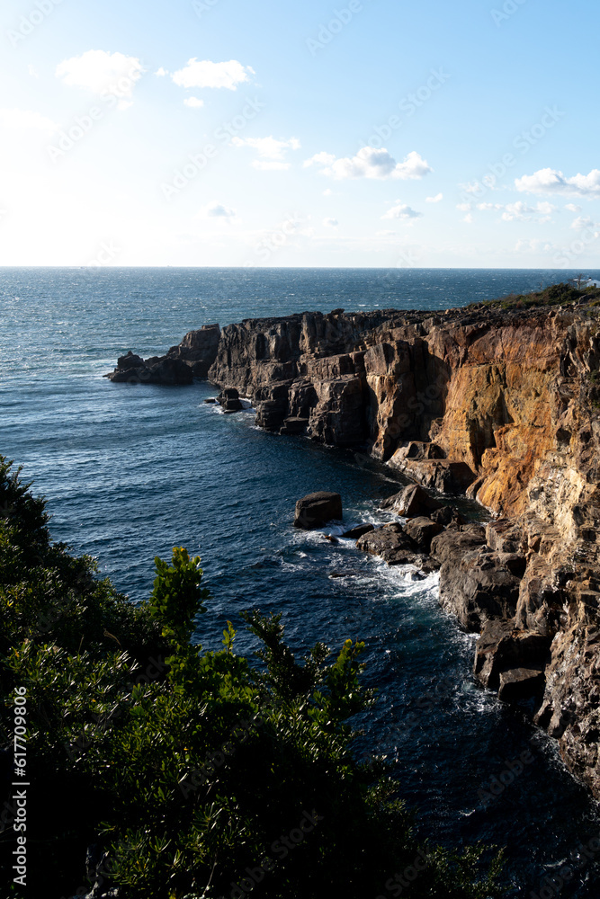 Sea cliff scenery, Shirahama, Japan