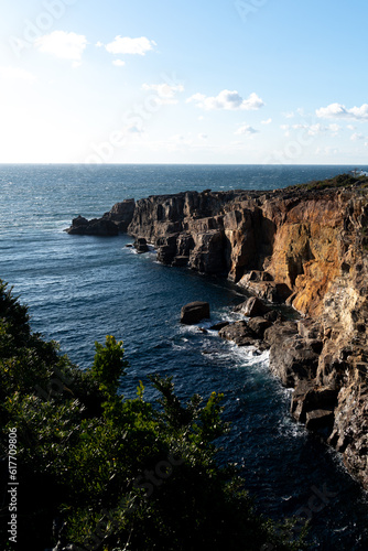 Sea cliff scenery  Shirahama  Japan