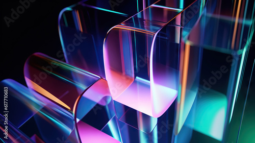 Modern digital abstract 3D background. Copy space. Can be used in the description of network abilities, technological processes, digital storages, science, education, etc.