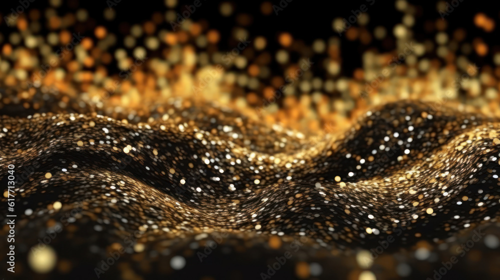 Background of abstract glitter lights gold and black Background of abstract glitter lights gold and black