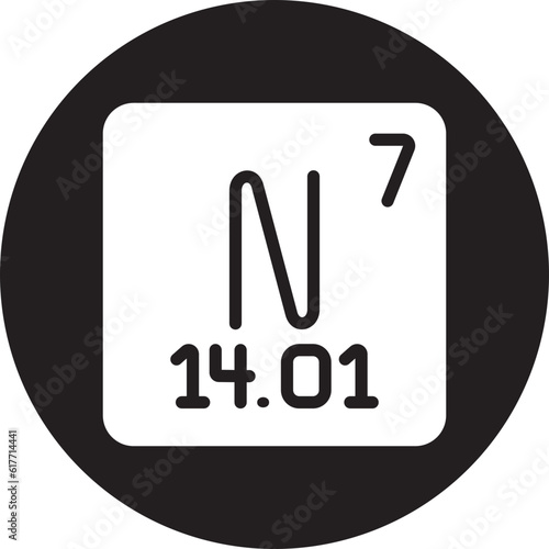 nitrogen glyph icon