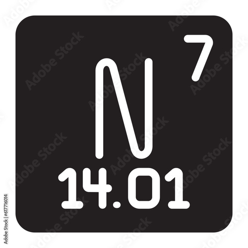 nitrogen glyph icon