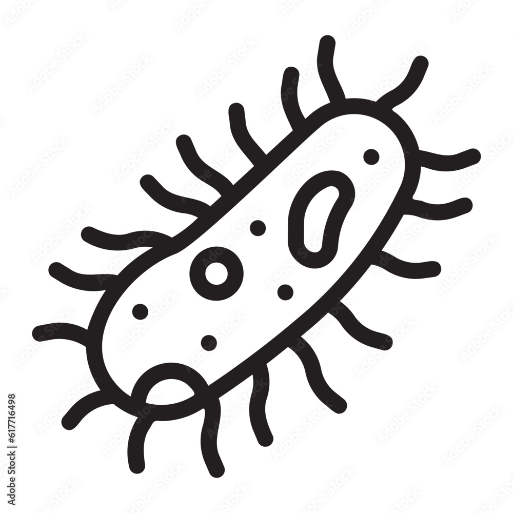 Fototapeta premium bacteria line icon
