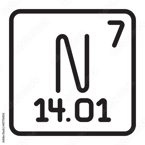 nitrogen line icon