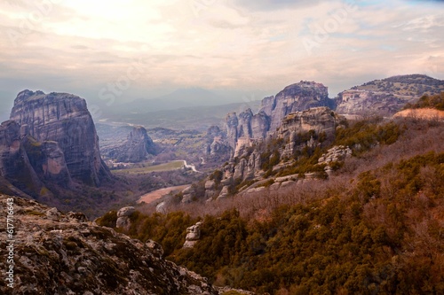 Breathtaking view of the stunning mountain range in Greece, Europe