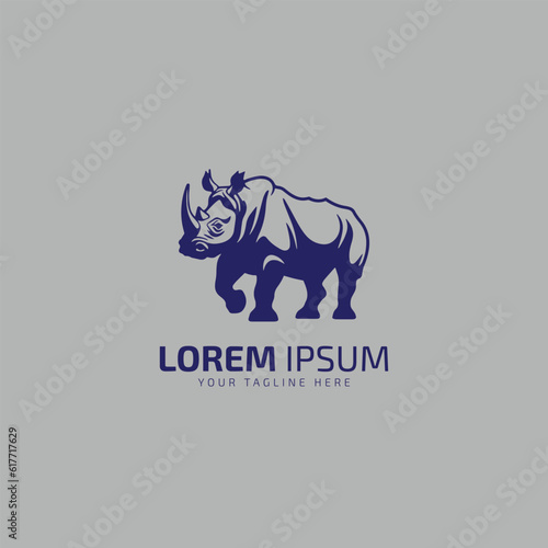 rhino icon logo template rhino vector