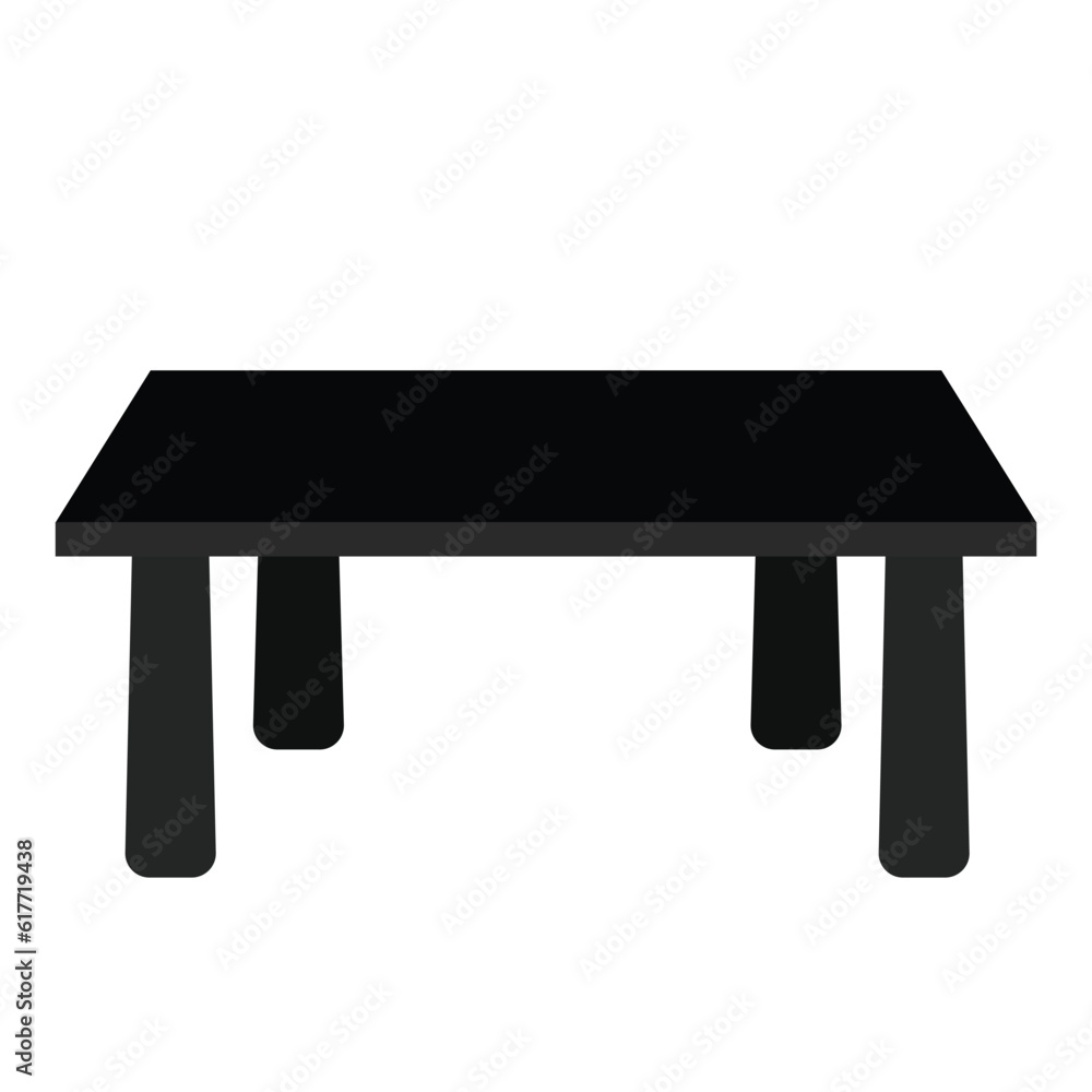 Table silhouette for your design. Table silhouette for your design.