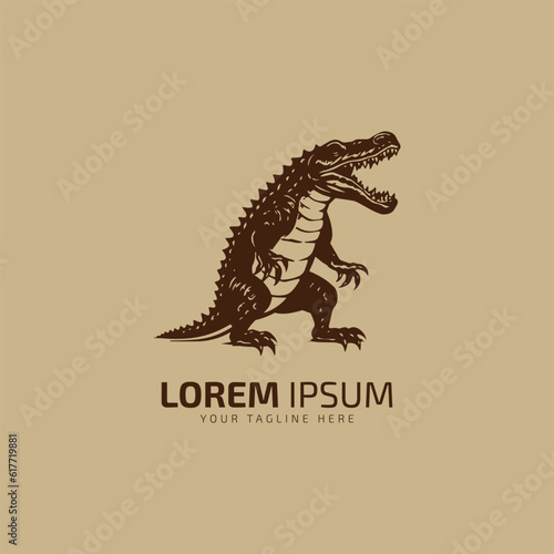 crocodile with mouth open Crocodile icon silhouette vector illustration design