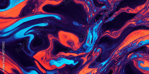 Photo Psychedelic multicolored abstract background with swirls, fluids, found, liquify