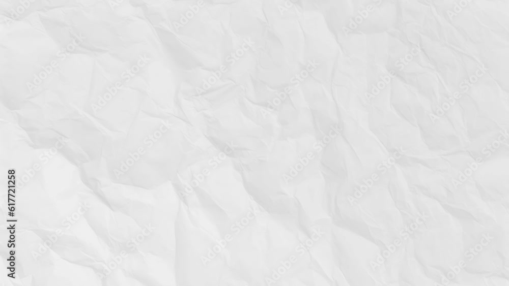 Crumpled white paper sheet seamless texture animation, copy space, motion graphic Crumpled white paper sheet seamless texture animation, copy space, motion graphic