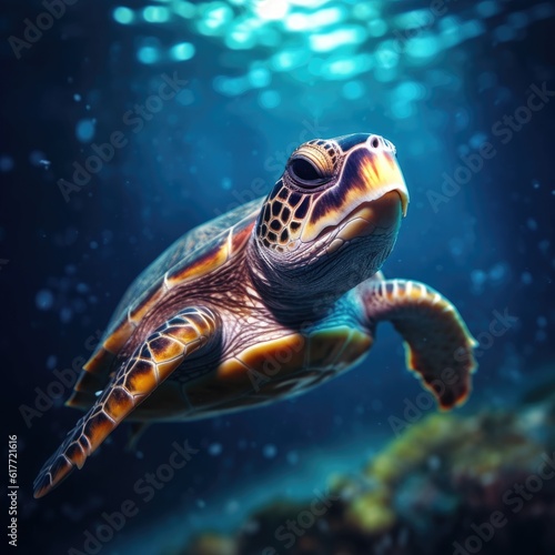 turtle swimming © Fred