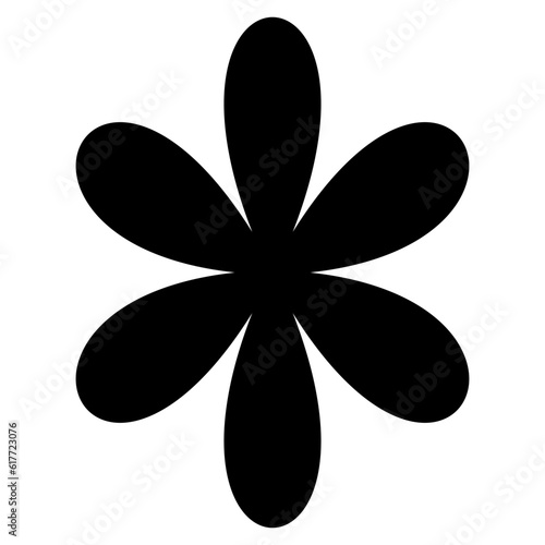 black and white flower
