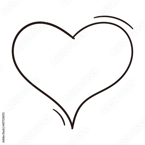 Hand painted lines of love decorative elements