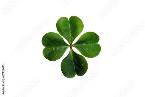 Clover leaf icon PNG. St.Patrick 's Day. Generative AI illustration.
