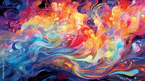 Abstract background from colour vibrant colors, swirling, spilled paints bouquet of paints