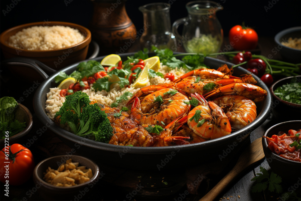 fried shrimp with rice fried shrimp with rice