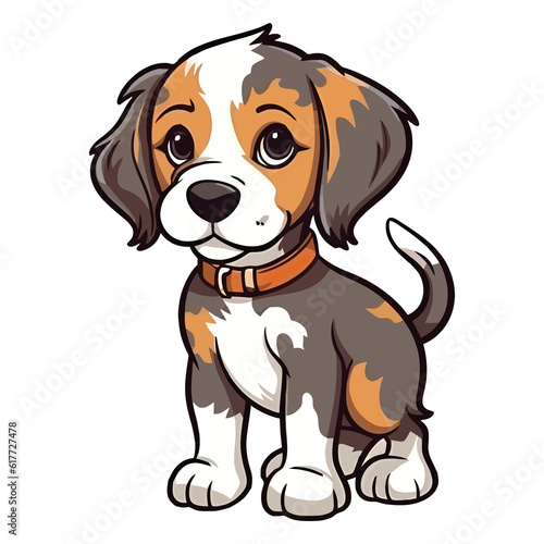 Puppylicious  Irresistible 2D Illustration of a Harrier Pup