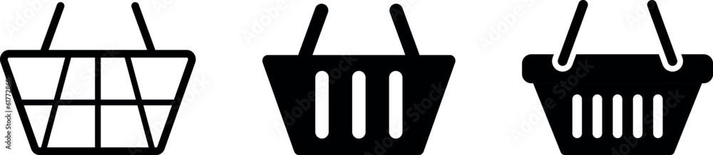 Basket flat vector icons collection. Buy flat vector icon. Market flat vector icon Basket flat vector icons collection. Buy flat vector icon. Market flat vector icon