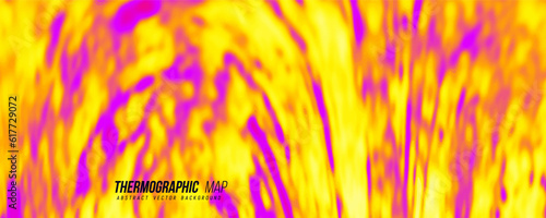 Heat map. Abstract infrared thermographic background. Vector illustration.