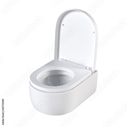 lavatory pan isolated on transparent background, bidet, 3D illustration, cg render 