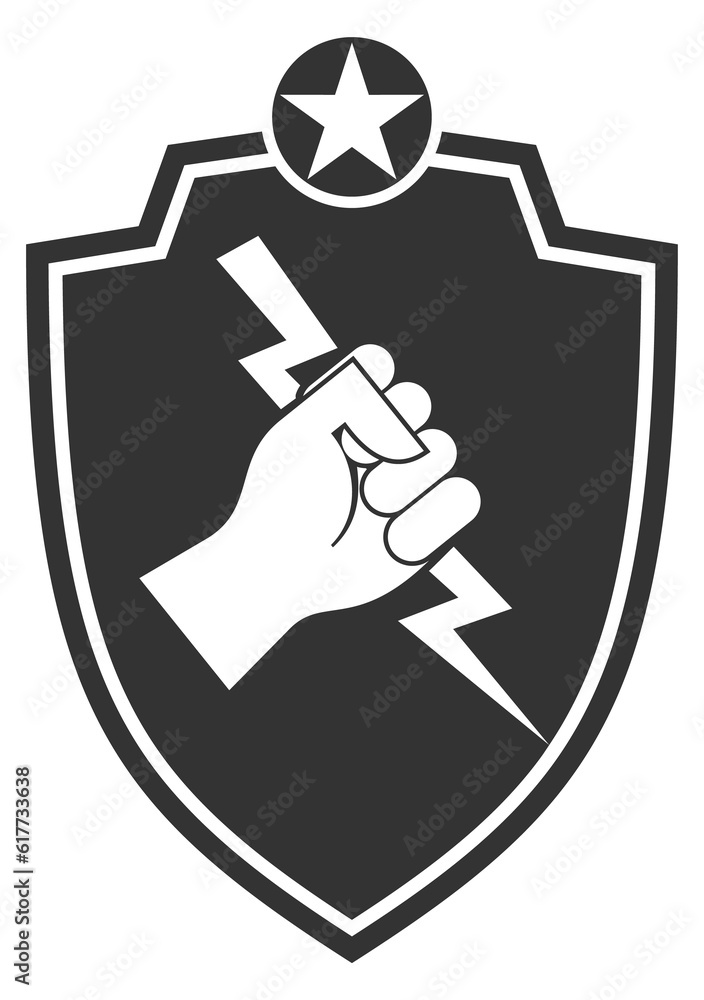 Army patch. Military logo. Black shield insignia Army patch. Military logo. Black shield insignia